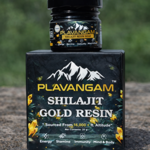 Pure Himalayan Shilajit Gold Resin by Plavangam - GMP Certified Manufacturing
