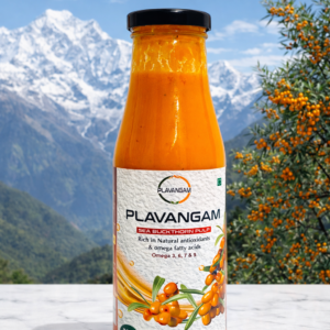 Plavangam Himalayan Sea Buckthorn Pulp 300ml bottle