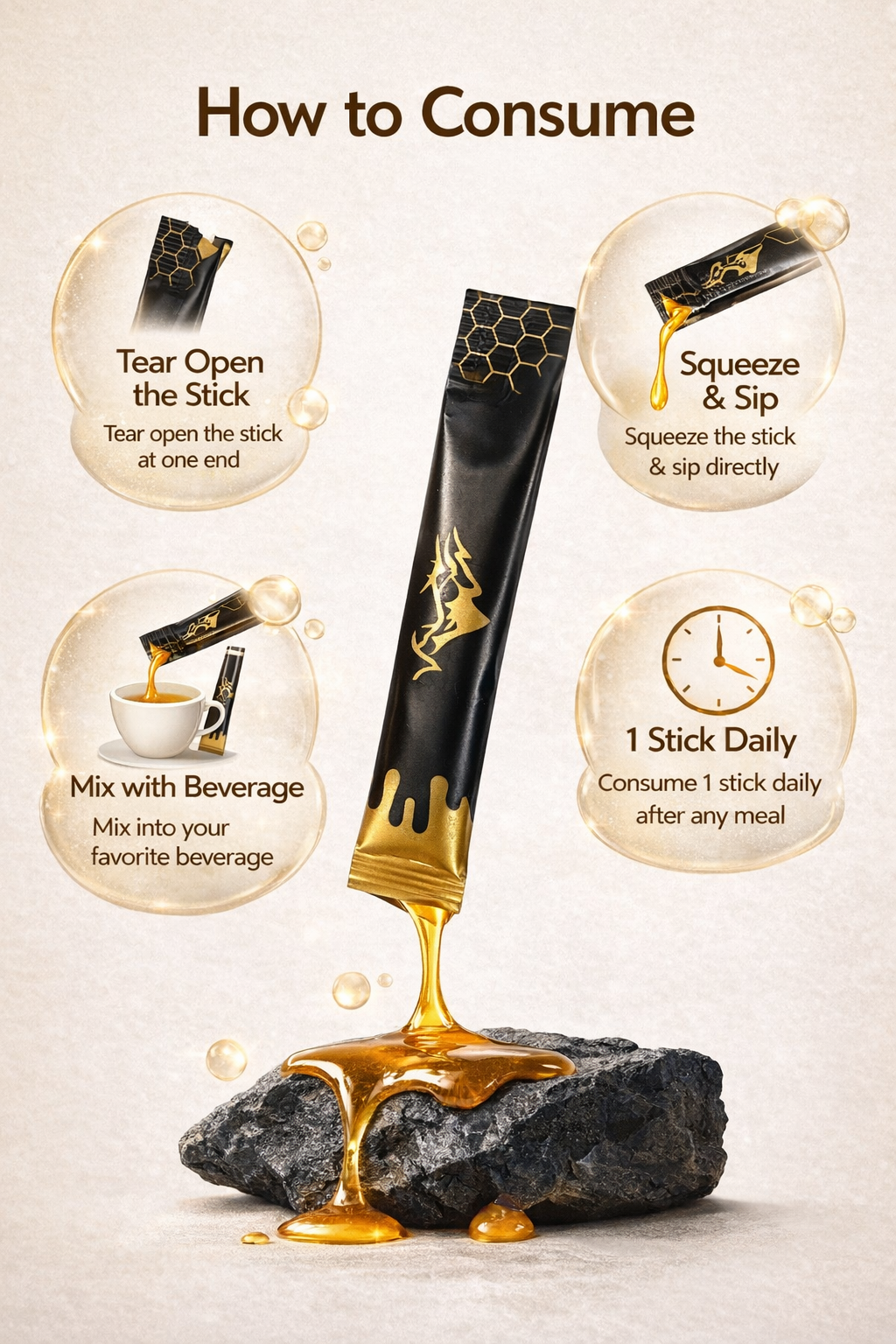 Plavangam-Shilajit-Honey-Sticks-Energy-Sips-Main Plavangam Himalayan Shilajit Energy Sips - 30 Honey Stick Sache